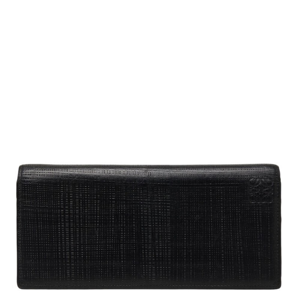 Loewe Anagram Long Wallet Black Leather